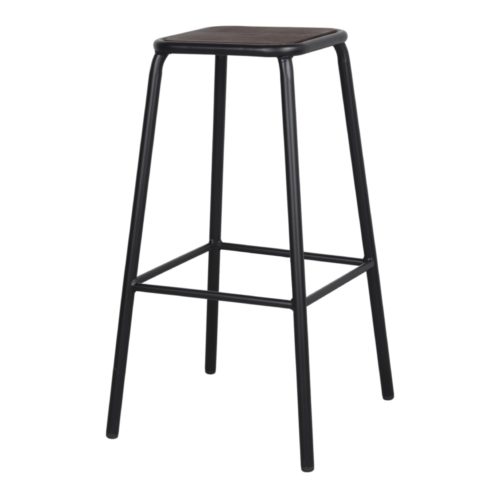 BAYAR HIGH STOOL made of steel and aged wood. Find it on MisterWils. More than 4000sqm of showroom and warehouse.1