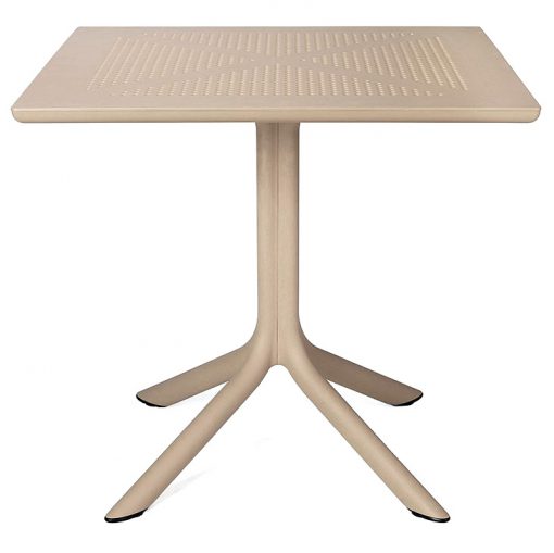 CLIP OUTDOOR TABLE with 4 leg central frame. Find it on MisterWils. More than 4000sqm of showroom and warehouse.