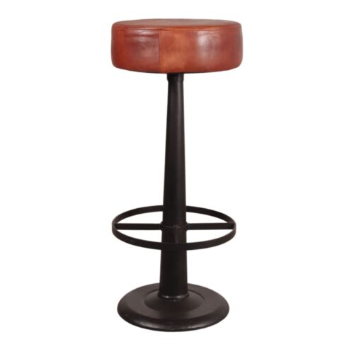 ALEXIS LEATHER STOOL METAL | MisterWils, furniture for free souls. More than 4000sqm of showroom and warehouse. 3