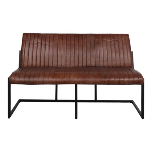 BARNY LEATHER BENCH Industrial style. Find it on MisterWils. More than 4000sqm of showroom and warehouse. 1