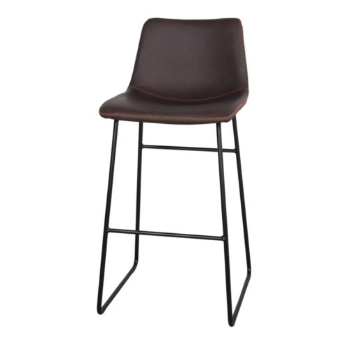 KEFREN LEATHERETTE HIGH STOOL Mid Century style, made of steel. Find it on MisterWils. More than 4000sqm of showroom and warehouse.