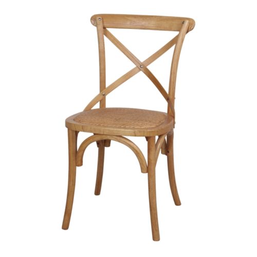 SASHA WOODEN CHAIR with cross backrest. Find it on MisterWils. More than 4000sqm of showroom and warehouse.