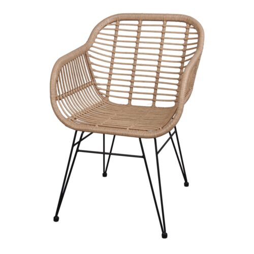 BRANDY OUTDOOR CHAIR Nordic style made of steel and synthetic rattan. Suitable for outdoors. Find it on MisterWils.1