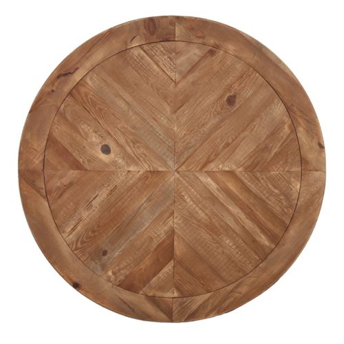 WALES ROUND WOODEN TABLETOP made of recycled pinewood. Find it on MisterWils. More than 4000sqm of showroom and warehouse.
