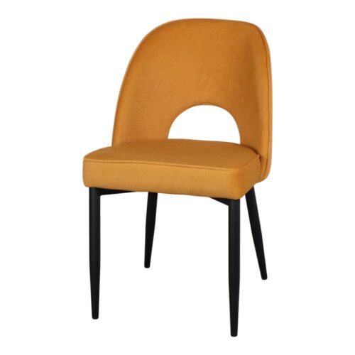 MARRIOT UPHOLSTERED CHAIR Contemporary style mustard 1