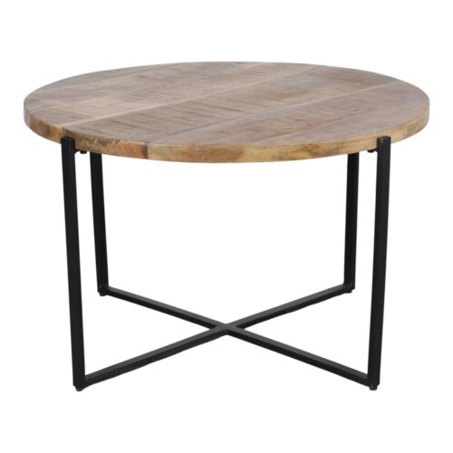 BELLADONA WOODEN SIDE TABLE Industrial style, made of steel and tropical wood. Find it on MisterWils. More than 4000sqm of showroom and warehouse. 1