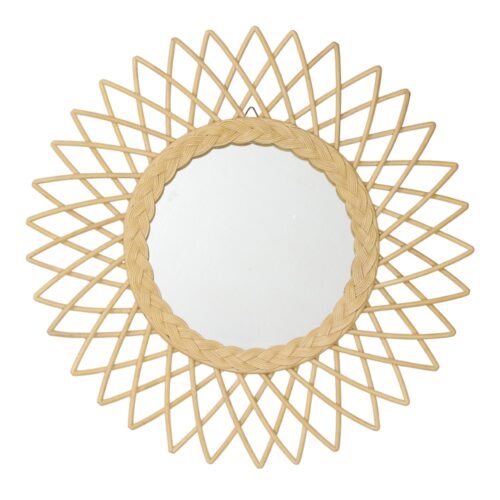misterwils sunflower rattan mirror