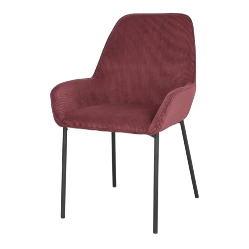 ABISI UPHOLSTERED CHAIR Mid Century style. Find it on MisterWils. More than 4000m² of showroom and warehouse. aubergine 1