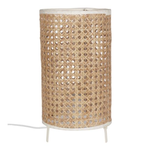 QUORUM TABLE LAMP made of rattan grid. Find it on MisterWils. More than 4000sqm of showroom and warehouse.