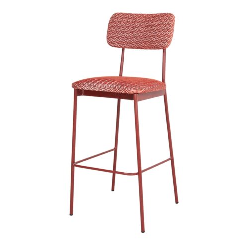 misterwils biloxi praslin upholstered high stool terracotta 1