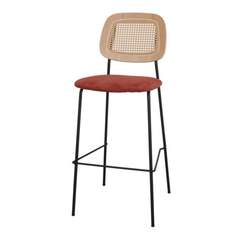 CARDINAL UPHOLSTERED HIGH STOOL. Find it on MisterWils. More than 4000sqm of showroom and warehouse. terracotta