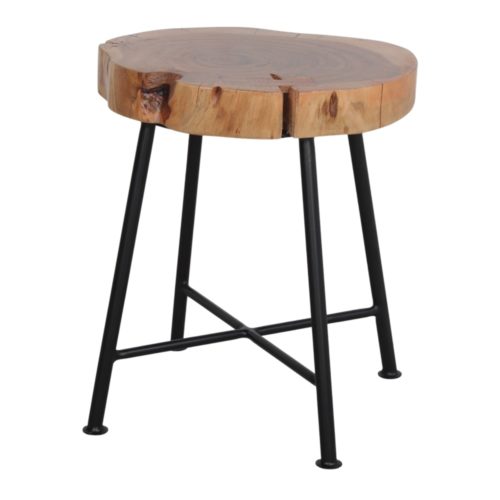 SHADE WOOD AND METAL LOW STOOL with wooden seat. Find it on MisterWils. More than 4000sqm of showroom and warehouse.1