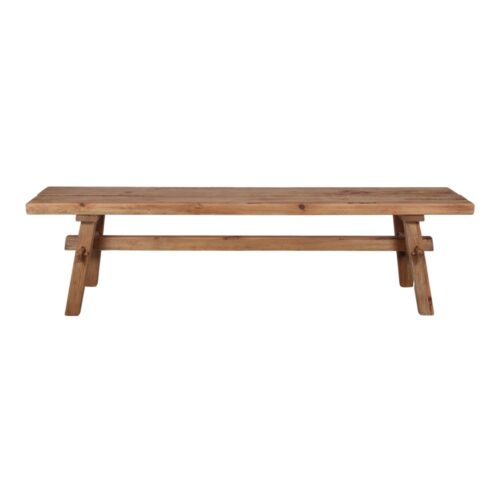IOWA WOODEN BENCH made of recycled pinewood. front