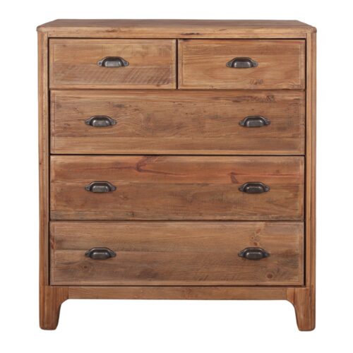 NESTOR WOODEN DRESSER with 5 drawers, front