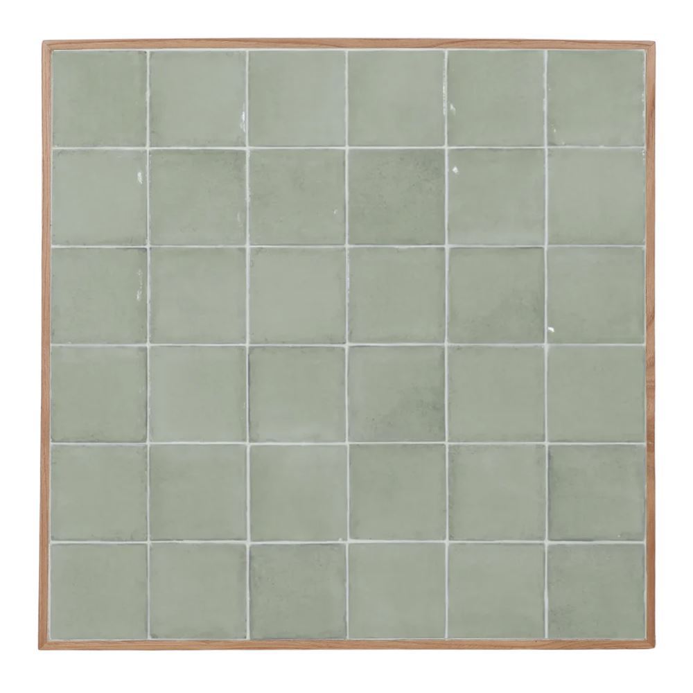 TAPA DE MADERA Y CERÁMICA KRISTEN - verde