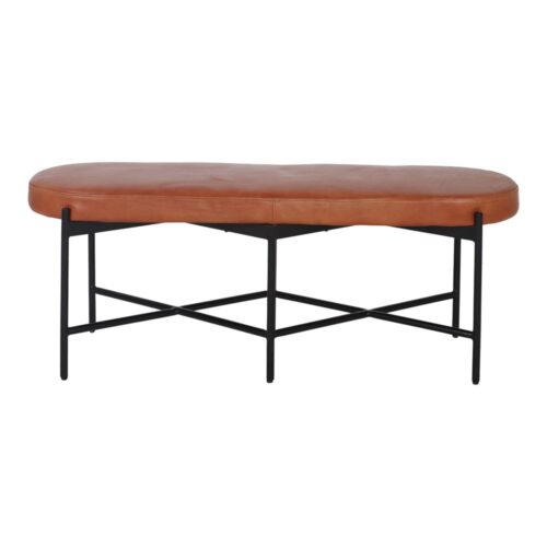 BANCO TAPIZADO EN PIEL DUMBY estilo Vintage 1