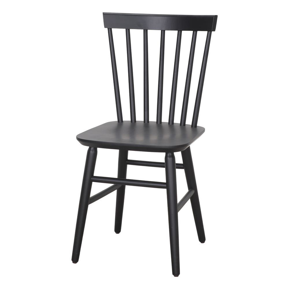 SILLA MADERA COVENTRY tipo Windsor - Ercol. Negra 1