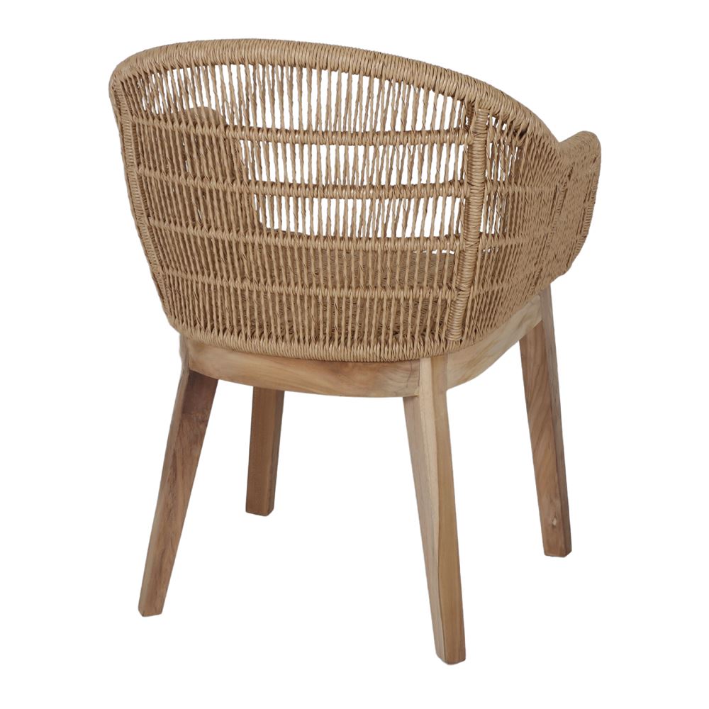 SILLA DE MADERA Y CUERDA IMBILI estilo Mediterráneo. 4