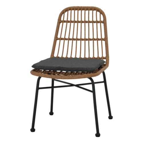 BRASSY COMFORT SYNTHETIC RATTAN CHAIR, Nordic style