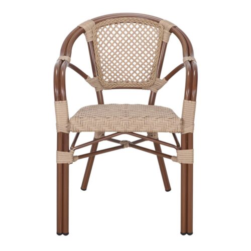 SILLA DE RATTÁN SINTÉTICO PRISMY estilo Bistró. 2