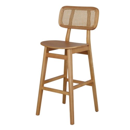 Rinaldo high wooden stool, Bistro style. Find it at MisterWils.