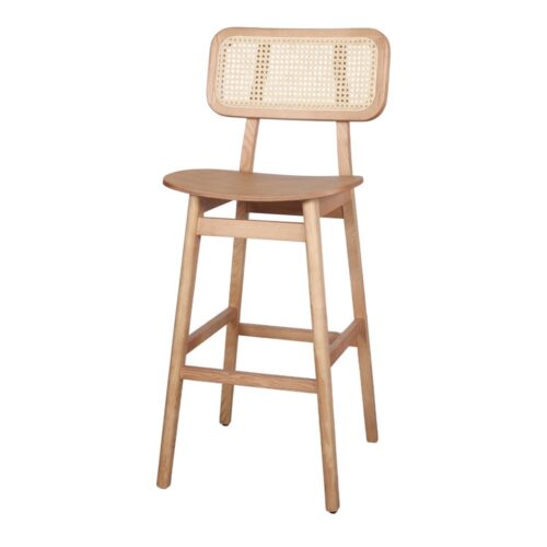 RINALDO WOODEN HIGH STOOL, Bistro style. Find it at MisterWils. natural 3/4