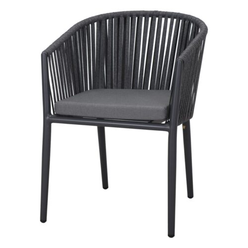 SILLA DE CUERDA BRECCIA estilo Contemporáneo negro