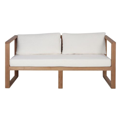 BOREL WOODEN BENCH WITH CUSHIONS Rustic style, 1
