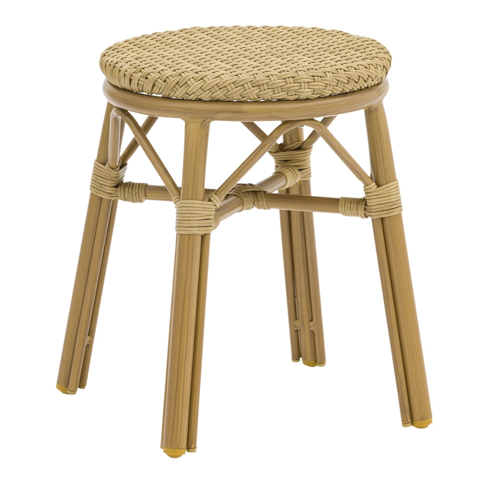 LOBBY OUTDOOR LOW STOOL | MisterWils. Metal and synthetic rattan