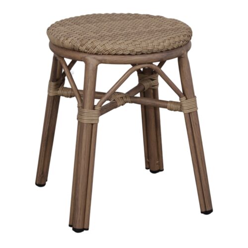 LOBBY OUTDOOR LOW STOOL | MisterWils. Metal and synthetic rattan