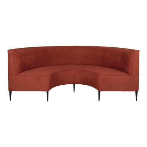 ELISEA UPHOLSTERED CURVED BENCH Mid Century style. Find it on MisterWils. More than 4000sqm of showroom and warehouse.