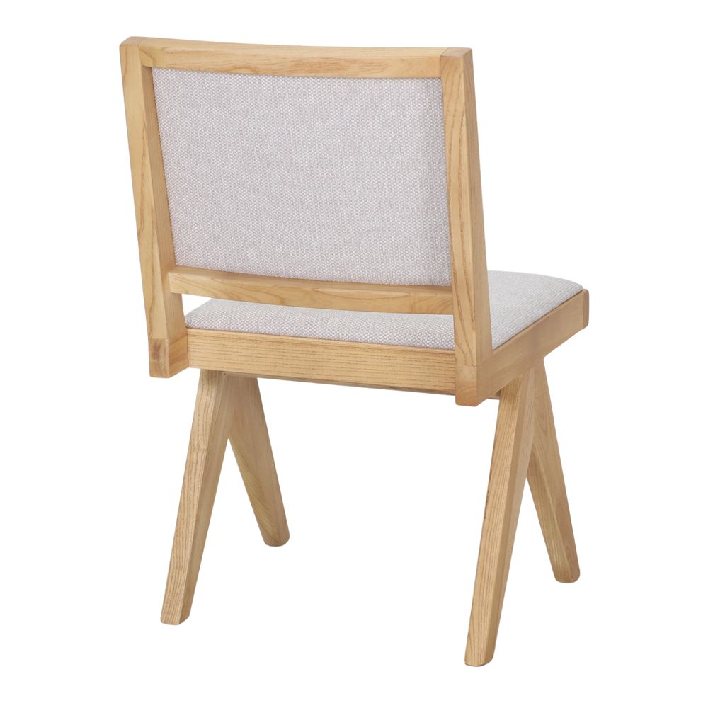 SILLA DE MADERA TAPIZADA CLOUDIQ, estilo Rústico. 4