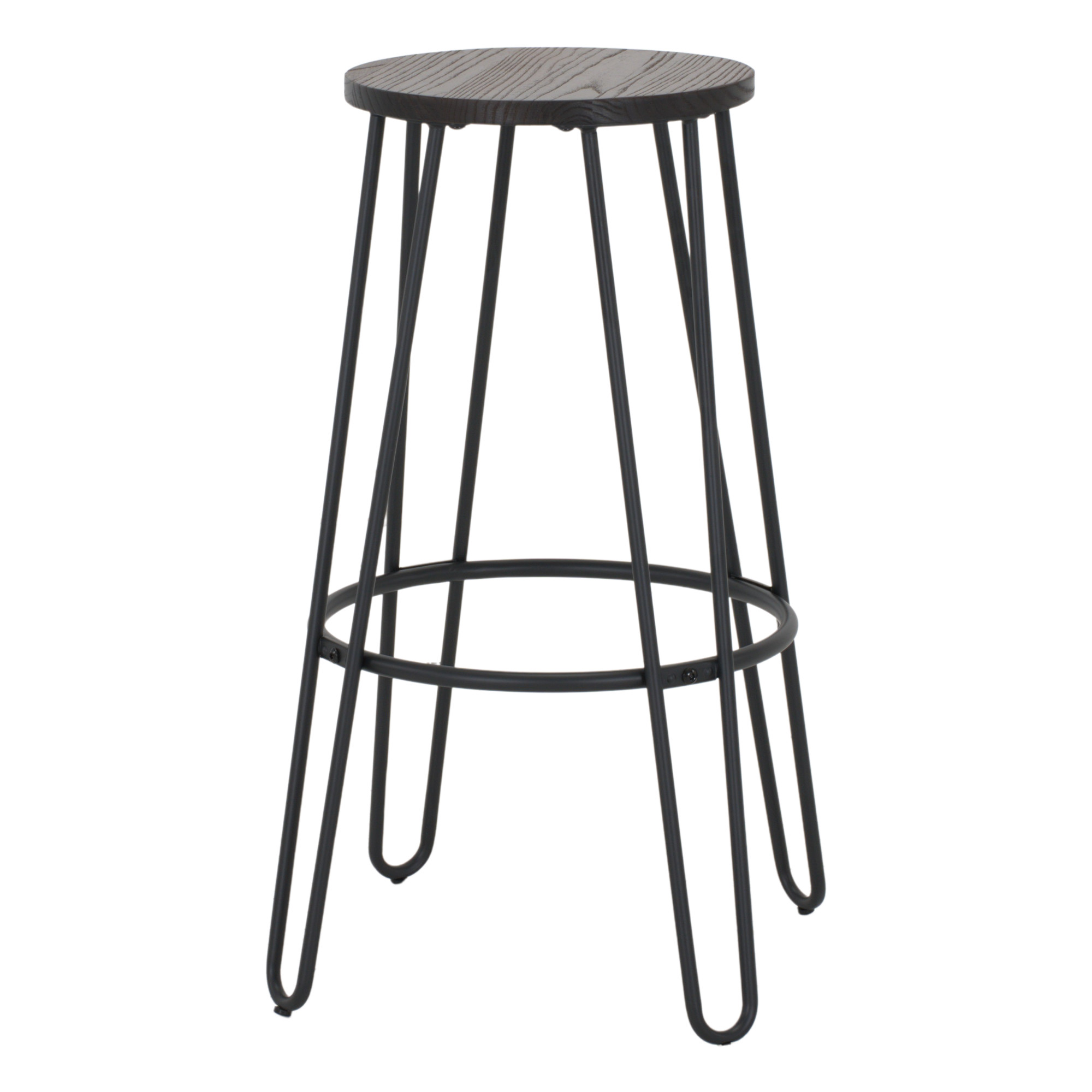 TABURETE ALTO DE METAL Y MADERA BAYARTI estilo Industrial