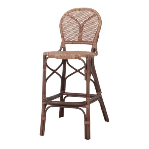 TABURETE ALTO DE RATÁN ETROC estilo Bistró. 1