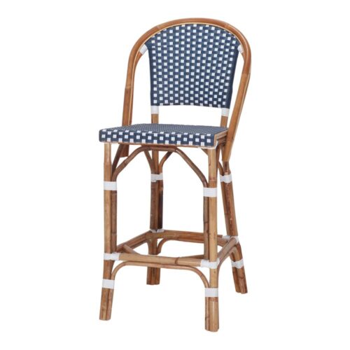 ABEYA RATTAN HIGH STOOL, Bistrot style. Find it on MisterWils. More than 4000sqm of showroom and warehouse.