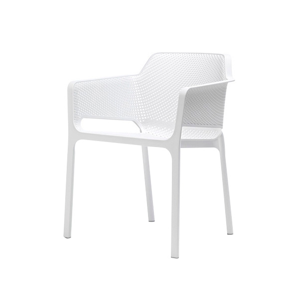 SILLA DE EXTERIOR ARNET CON BRAZOS blanco