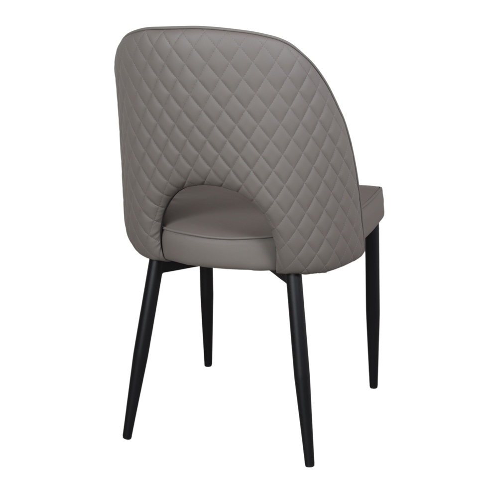 SILLA TAPIZADA PARION gris trasera