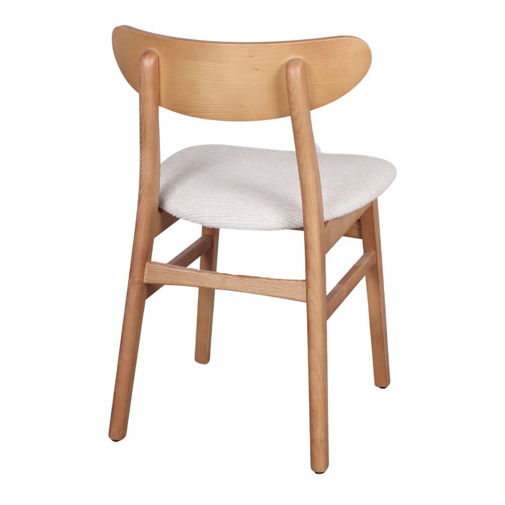 SILLA DE MADERA MURIEL, estilo Nórdico sahara trasera