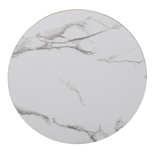 VENTIS WHITE TABLE TOP made of melamine with marble imitation round 60 1
