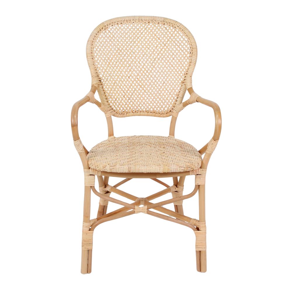 SILLA DE RATÁN CARVI con reposabrazos. 2