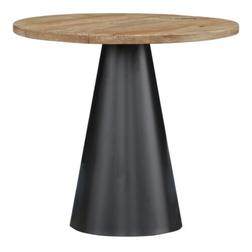 OLOS COFFEE TABLE Contemporary style, made of recycled pine wood with black painted iron structure.