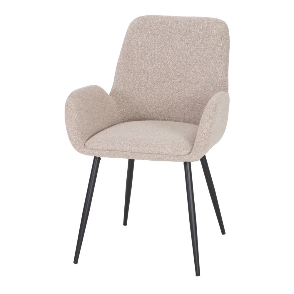 SILLA TAPIZADA MAXWELL estilo Contemporáneo. Tostado 1