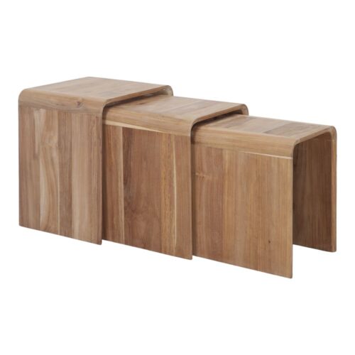 VENICE COFFEE TABLE (COMPLETE SET), nordic style. Made of recycled teak wood.1