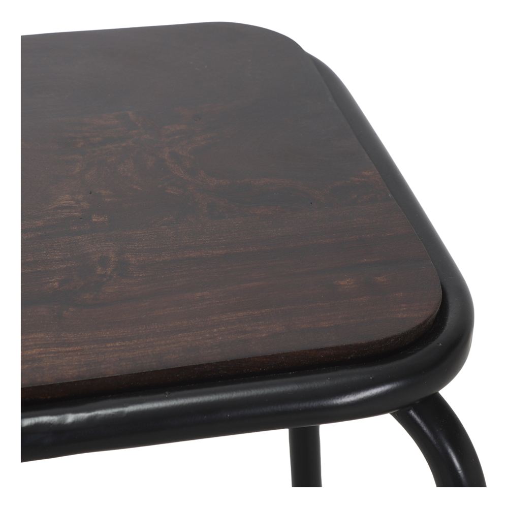 TABURETE ALTO DE METAL Y MADERA AYARIZ estilo Industrial 4