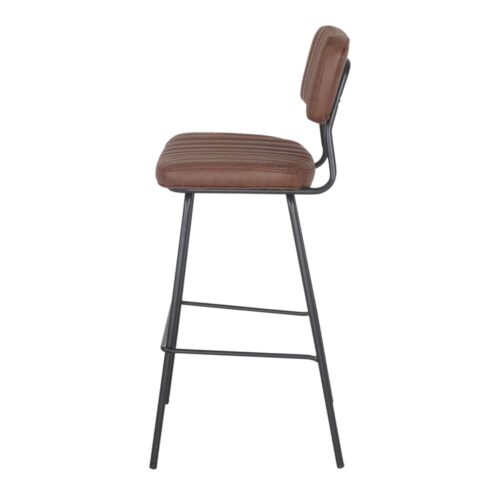 Taburete metal tapizado ADAMS vista perfil