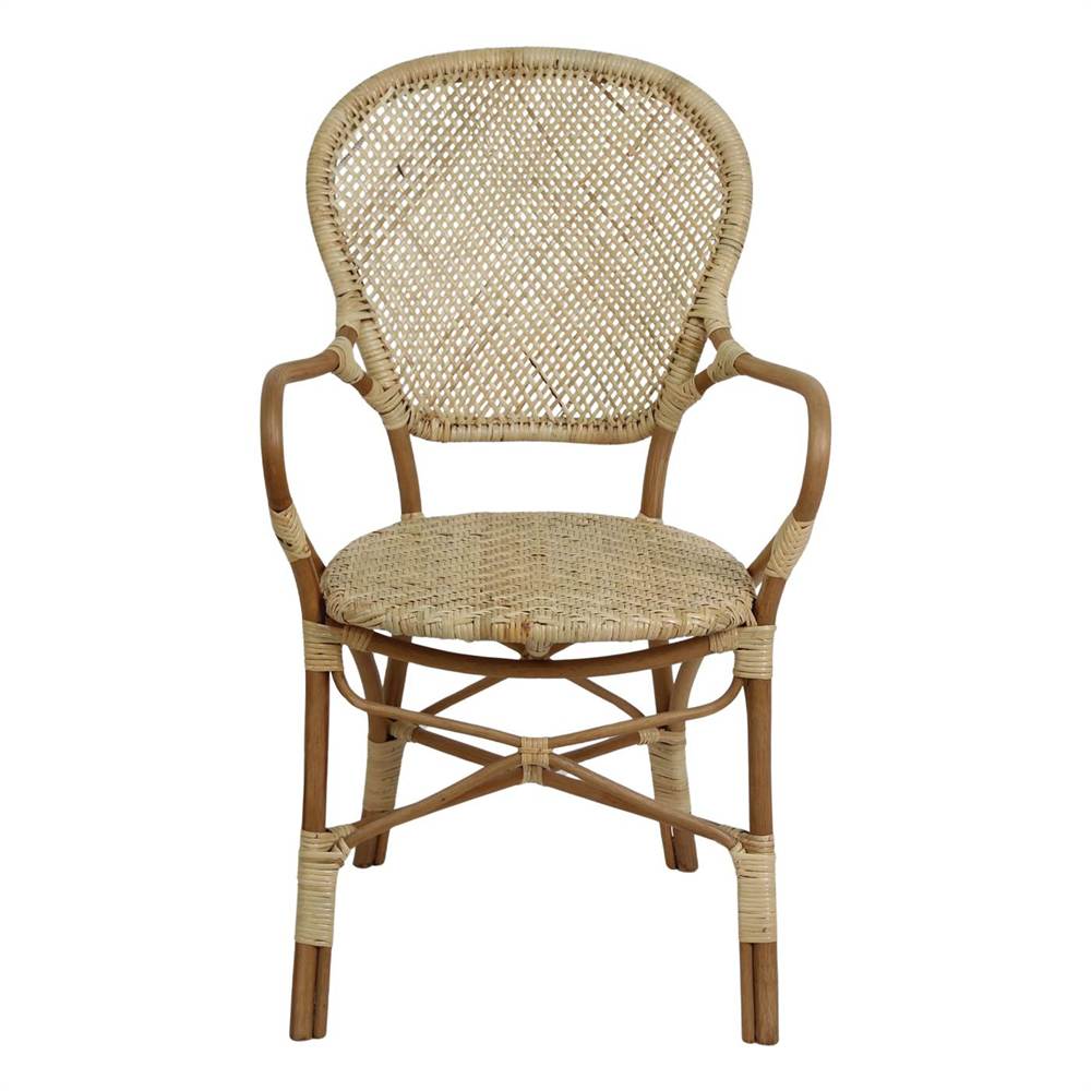 SILLA DE RATÁN CARVI con reposabrazos. 2