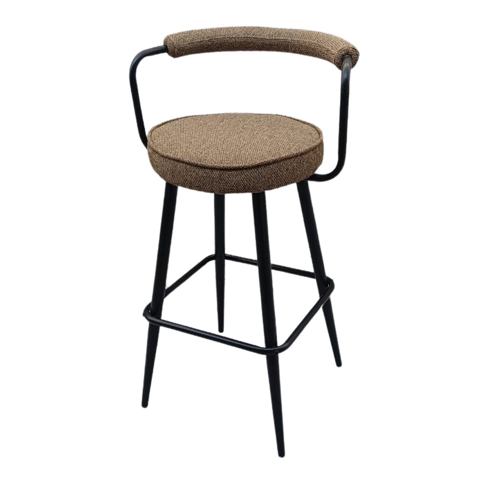 misterwils-taburete-metal-negro-tapizado-KESSEL MOKA-3 HIGH UPHOLSTERED METAL STOOL KESSEL - Image 3