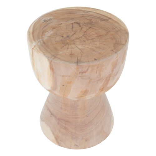 Mesa auxiliar Kanan, estilo Rústico. Fabricada en madera tropical de suar. Producto fabricado de manera artesanal. Not valid for outdoor use. superior