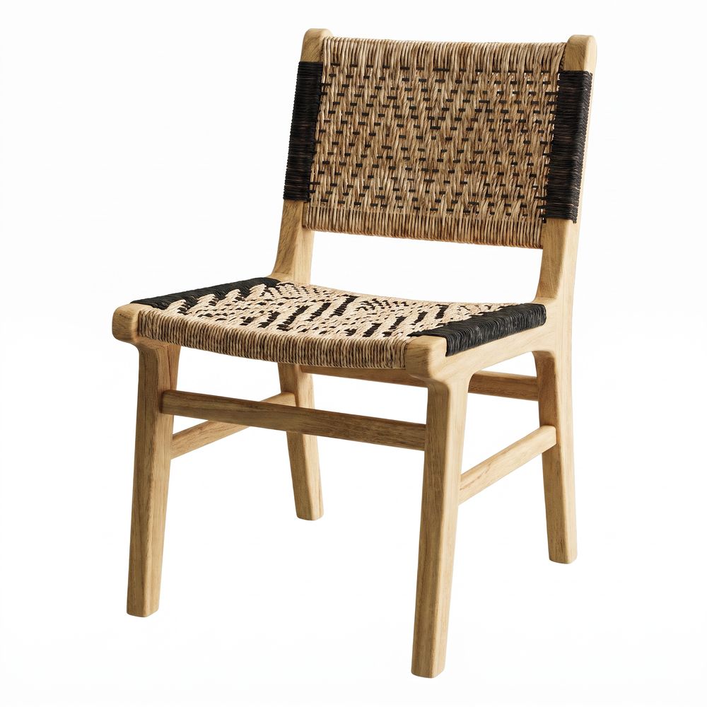 SILLA DE MADERA FABELIO estilo Mediterráneo.
